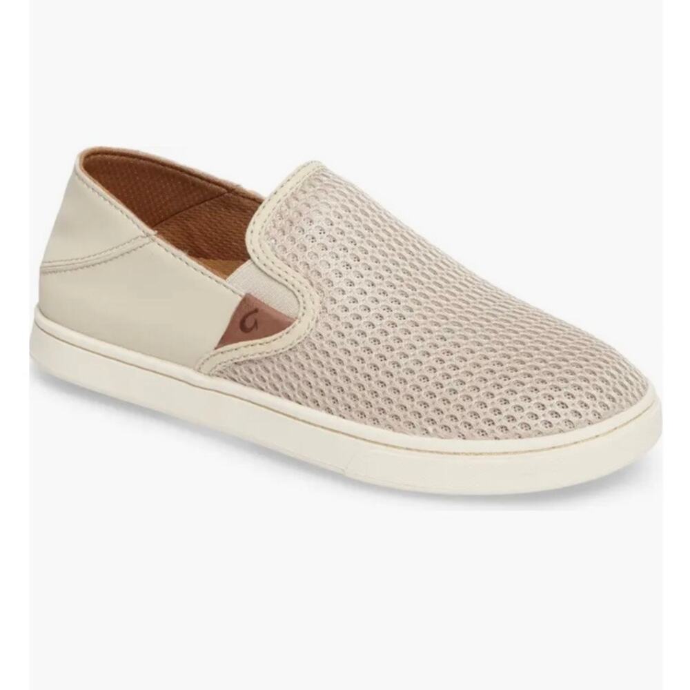 OLUKAI | 'Pehuea' Slip-On Sneaker Mesh Fabric Slide Breathable Tapa Taupe | 8